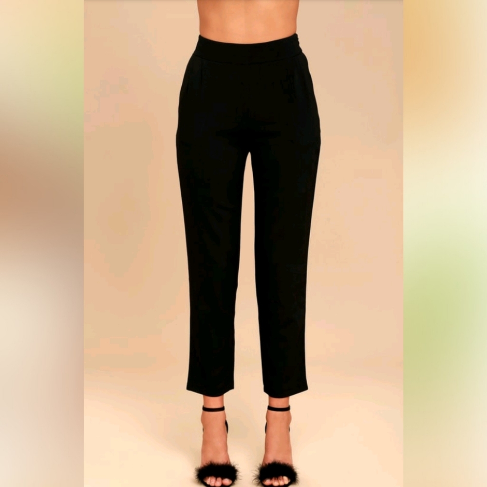 Lulu's Black kick it trousers